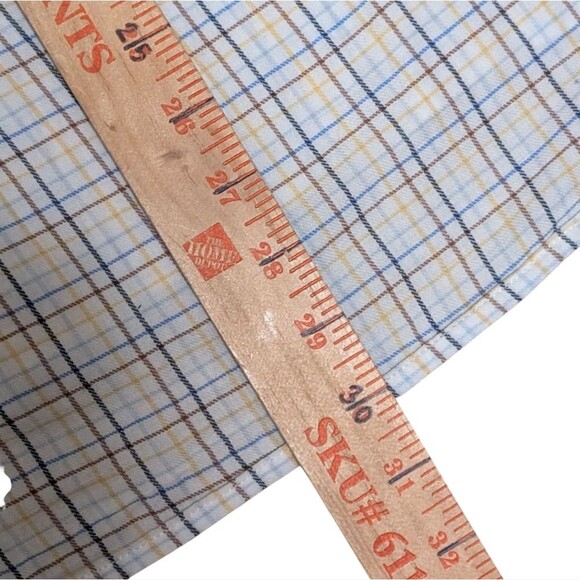 Lands' End 100% cotton plaid light flannel top size 2X split neck checkered plus - Picture 5 of 12